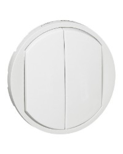 Лицевая панель для выключателя двойного белый Celiane Legrand 068002 в Березниках Аксессуары для кабель-канала Pintop.ru