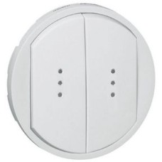 Лицевая панель для выключателя двойного с индикацией белый Celiane Legrand 068004