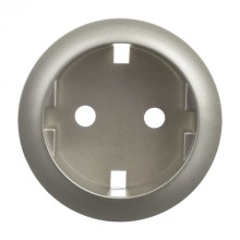 Лицевая панель для розетки 2К+З немецкий стандарт титан Celiane Legrand 068431