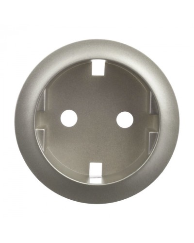 Лицевая панель для розетки 2К+З немецкий стандарт титан Celiane Legrand 068431 в Березниках Аксессуары для кабель-канала Pintop.ru