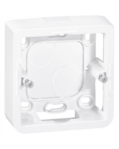 Коробка накладная, глубина 30 мм, белая Mosaic Legrand 080280 в Березниках Аксессуары для кабель-канала Pintop.ru