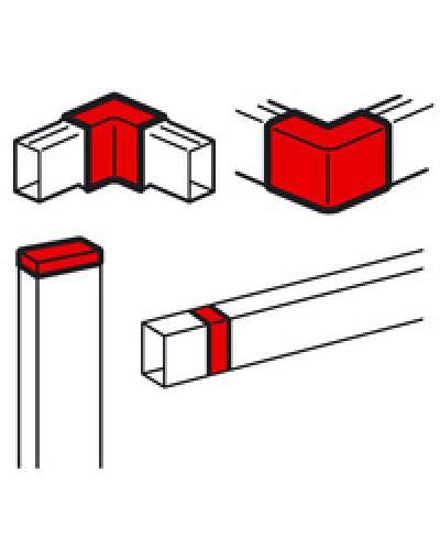 Заглушка торцевая/угол внутренний/угол внешний/накладка на стык для кабель-канала METRA 60x40 Legrand (638198) в Березниках Аксессуары для кабель-канала Pintop.ru