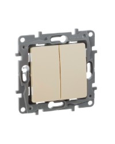 Переключатель двухклавишный 10AX Plus Legrand 672312 в Березниках Аксессуары для кабель-канала Pintop.ru