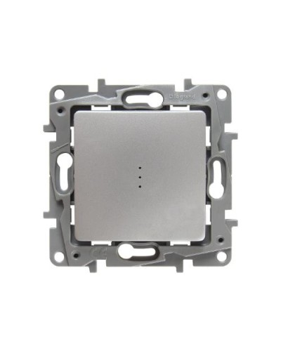Переключатель с подсветкой Etika Plus 10 AX 250 В алюминий Legrand 672415 в Березниках Аксессуары для кабель-канала Pintop.ru