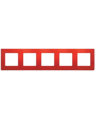 Рамка 5 постов Etika красный Legrand 672535 в Березниках Аксессуары для кабель-канала Pintop.ru