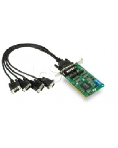 Плата 4-х портовая промышленная RS-232/422/485 для шины Universal PCI + кабель Moxa CP-134U-DB9M в Березниках Сетевые карты Pintop.ru
