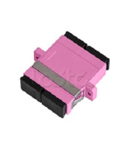 Адаптер NIKOMAX волоконно-оптический, соединительный, многомодовый, стандарта OM4, SC/UPC-SC/UPC, двойной, пластиковый, без шторки, с фланцами, маджента, уп-ка 2шт. NIKOMAX (NMF-OA2M4-FN-SCU-SCU-MG-2) в Березниках Проходные адаптеры и розетки оптические 