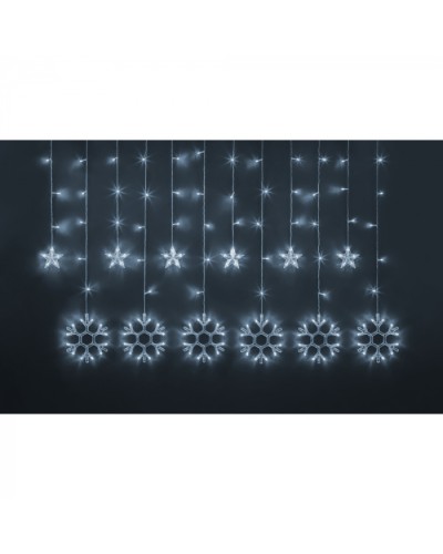 Гирлянда Navigator 95 121 NGF-D032-02 (бахрома звезды и снежинки CW 2.5*1м IP20) в Березниках Источники света(Лампы) Pintop.ru