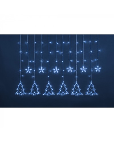 Гирлянда Navigator 95 125 NGF-D033-03 (бахрома звезды и елочки Blue 2.5*1м IP20) в Березниках Источники света(Лампы) Pintop.ru