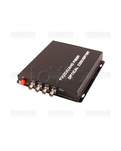 Приёмник 4 каналов видео оптический OSNOVO RA-H4/1F в Березниках Видеоусилители, Модуляторы, Делители Pintop.ru