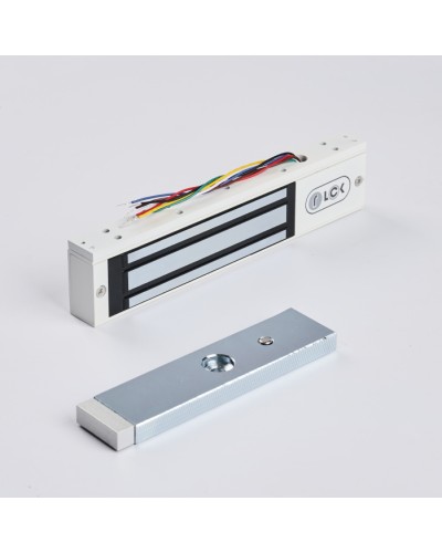 R-Lock RL-EM180-0SW - Электромагнитный замкок, 180кг, DC12/24B, цвет белый, RAL9016(белый), два датчика втроены в корпус замка: датчик Холла и магнито-контактный датчик в Березниках Электромагнитные замки Pintop.ru