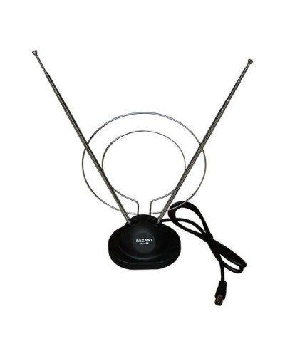 Антенна комнатная телескопическая на подставке «Усы+кольцо», RX-100 REXANT 34-0100 в Березниках Системы видеонаблюдения Pintop.ru