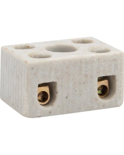 Клемма керамическая винтовая КВ 4 мм² 2 пары контактов с крепежным отверстием (100 шт./уп.) REXANT (07-6221) в Березниках Монтажные материалы Pintop.ru