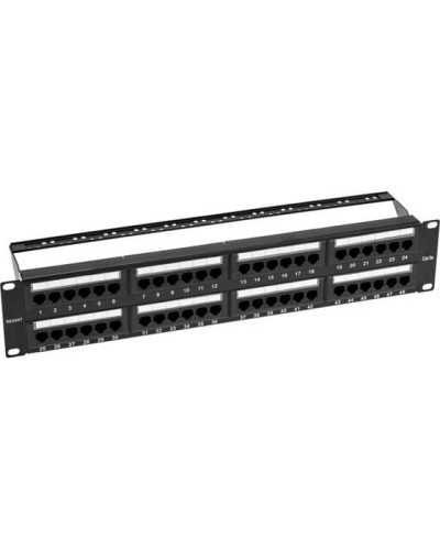 Панель коммутационная с кабельными органайзерами 19, 2U, 48 портов, UTP, RJ-45, CAT 5e REXANT PRO (02-0032) в Березниках Аксессуары для стоек и шкафов Pintop.ru