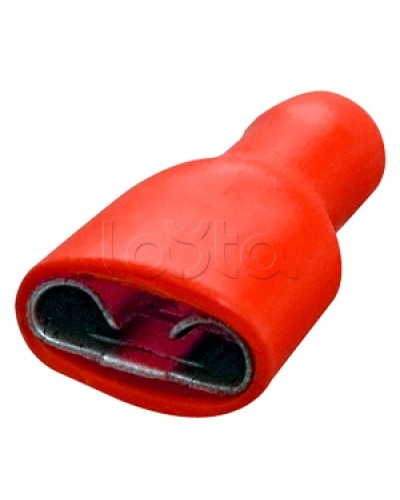 Клемма плоская полностью изолированная 0.5-1.5 мм² (КППИ гнездо - 6.6мм) (100шт/уп) REXANT 08-0612 в Березниках Клеммные колодки Pintop.ru