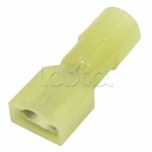 Клемма плоская полностью изолированная 4-6 мм² (КППИн гнездо - 6.6мм) (100шт/уп) REXANT 08-0652