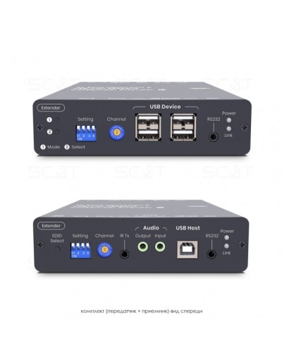 HDMI KVM удлинитель сигнала HDMI SC&T HKM01-4K6G в Березниках Видеоусилители, Модуляторы, Делители Pintop.ru