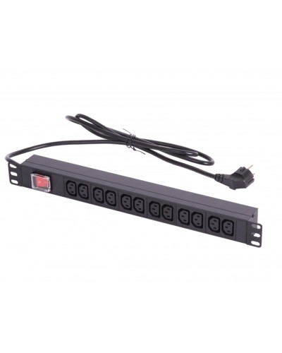 Блок электрических розеток 19 TLK TLK-RSA12-MTF-01-BK в Березниках Блоки розеток Pintop.ru