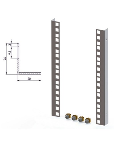 Направляющие для шкафов 9U TLK TLK-VNI-9U-2 в Березниках Полки для шкафов и стоек Pintop.ru