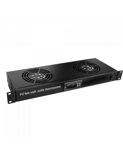 Блок 2-х вентиляторов 19, с подшипниками, с термостатом, 1U TWT (TWT-CBB-FANB2-RACK-T) в Березниках Вентиляторные модули Pintop.ru