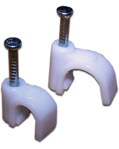 Клипса кабельная круглая, диаметр 6 мм, белая (100шт.уп) TWT TWT-CLR-06 в Березниках Держатели, клипсы, скобы Pintop.ru