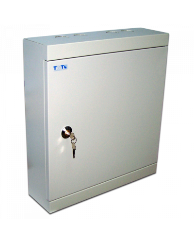 Настенный распределительный бокс, 40 плинтов, 400 пар, металл, с замком TWT (TWT-DB10-40P/KM) в Березниках Кросс оптический Pintop.ru