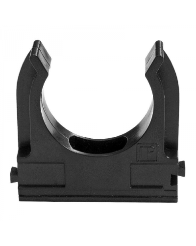 Держатель Экопласт (клипса) для труб D40мм (черный) в Березниках Аксессуары для кабель-канала Pintop.ru