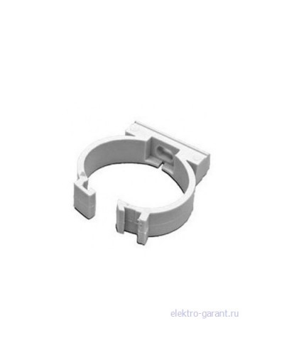 Держатель с защелкой Экопласт для труб D25мм, АБС, белый (50 шт) в Березниках Аксессуары для кабель-канала Pintop.ru