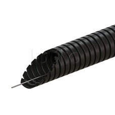 Труба ПВХ гофрир. легкая, с зондом диам 50мм (1шт = 15м), цвет чёрный Экопласт (10150-15BL)