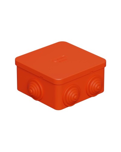 Коробка огн. E110, о/п 85х85х50мм,без галогена, 12 вых., IP55, 8P, оранж. Экопласт (43041HF) в Березниках Распределительные коробки Pintop.ru