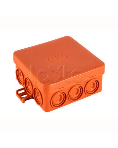 JBL085 Коробка огн. E110, о/п 85х85х38мм, без галогена, 12 вых., IP55, 5P, (0,15-2,5 мм2), цвет оранж. Экопласт (43165HF) в Березниках Распределительные коробки Pintop.ru