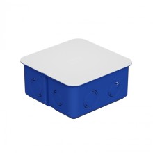 Коробка распределительная c/п. с крышкой, 100х100х50мм, IP30 цвет синий Экопласт (44656)