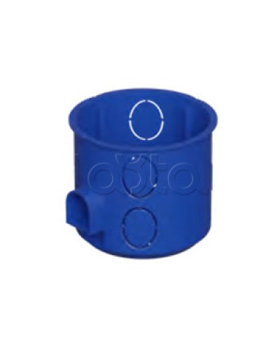 Коробка установочная D68x62мм со стык. ушками, межцентр. 71мм, IP20, цвет синий (1шт) Экопласт (44659-1) в Березниках Распределительные коробки Pintop.ru