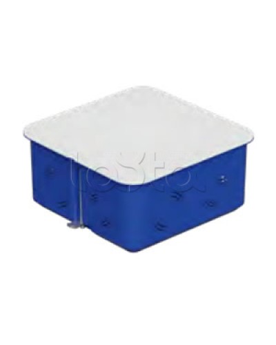 Коробка распред с крышкойдля г/к 100x100х50мм с металл. лапками, синий IP30 (1шт) Экопласт (44667-1) в Березниках Распределительные коробки Pintop.ru