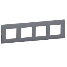 Рамка 4-постовая (серебристый металлик) LK45 Экопласт (854403)