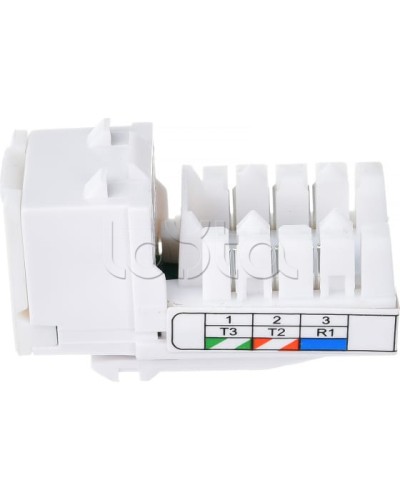 Механизм розетки телефонной (6 контактов) RJ-12 LK45 (Экопласт) (855600) в Березниках Розетки компьютерные и телефонные Pintop.ru