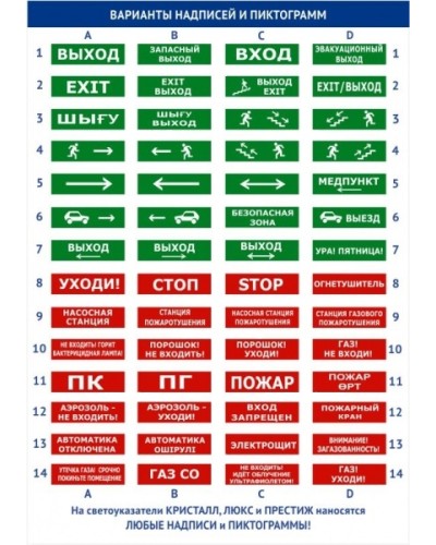 Оповещатель двустороннее световое табло Электротехника и Автоматика КРИСТАЛЛ-12 Д Стрелка влево вправо в Березниках Оповещатели Pintop.ru