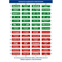 Оповещатель двустороннее световое табло Электротехника и Автоматика ЛЮКС-12 Д "Выход по лестнице вниз"