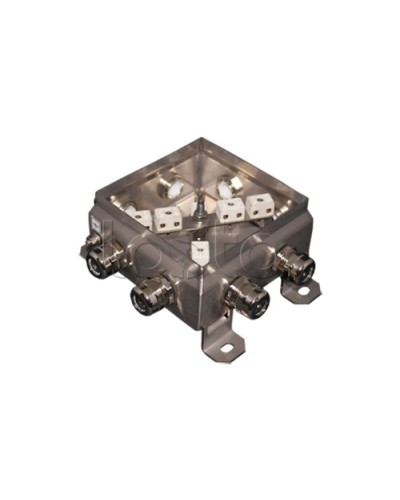 Коробка монтажная огнестойкая Гефест КМ-О (12к*6,0)-IP66 1212нерж, 8 вводов 123х123х60 в Березниках Распределительные коробки Pintop.ru