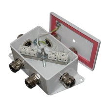 Коробка монтажная огнестойкая Гефест КМ-О (4к*10,0)-IP66-d, шесть вводов 120х80х68