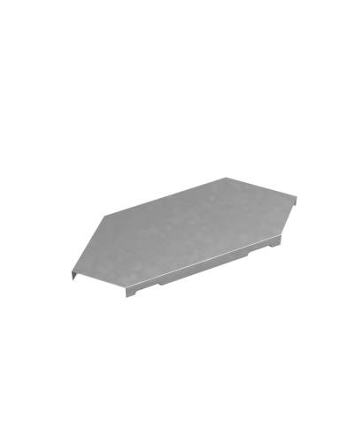 Крышка горизонтального угла 90 гр. 50 мм ПЛЮС INOX304 КМ-Профиль (KGLplus90-50 INOX304) в Березниках Аксессуары для лотков Pintop.ru