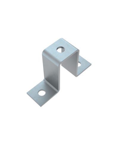 Прямоугольная скоба для двойного страт-профиля 41х82 мм HD КМ-Профиль (PS41-82 HD) в Березниках Держатели, клипсы, скобы Pintop.ru