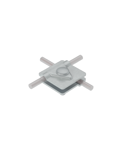 Универсальный соединитель для прутка Ø 5-10 мм с 2 пластинами 40х40 мм КМ-Профиль (2USM-D5-10) в Березниках Аксессуары для лотков Pintop.ru