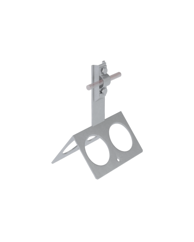 Коньковый держатель болтовой с широким основанием для прутка Ø 5-10 мм H80 мм INOX304 КМ-Профиль (BKDB-H80-D5-10 INOX304) в Березниках Монтажные материалы Pintop.ru