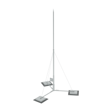 Вольностоящая молниеприемная мачта составная H7,1 м разборное основание HD КМ-Профиль (RTVMR-H7.1 HD)