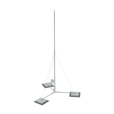 Вольностоящая молниеприемная мачта составная H8,1 м разборное основание HD КМ-Профиль (RTVMR-H8.1 HD)