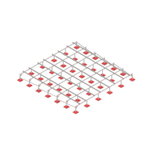 Опорная конструкция для установки оборудования TECHNORAPTOR FOOT 6000х6000 КМ-профиль (KM-TR-F-SSEI-6000-6000)