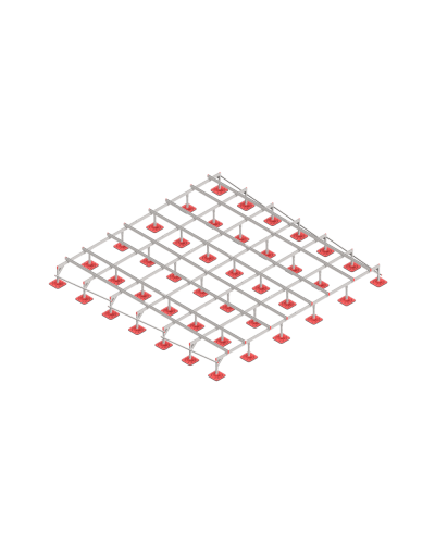 Опорная конструкция для установки оборудования TECHNORAPTOR FOOT 6000х6000 КМ-профиль (KM-TR-F-SSEI-6000-6000) в Березниках Системы видеонаблюдения Pintop.ru