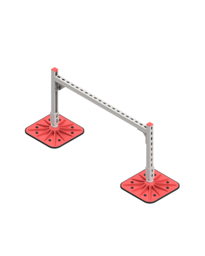Опорная конструкция для горизонтальных прямоугольных воздуховодов и металлических лотков кабеленесущих систем TECHNORAPTOR FOOT 1000х500 КМ-профиль (KM-TR-F-SSHRAD-1000-500) в Березниках Системы видеонаблюдения Pintop.ru