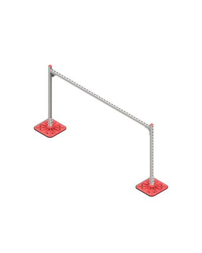Опорная конструкция для горизонтальных прямоугольных воздуховодов и металлических лотков кабеленесущих систем TECHNORAPTOR FOOT 2000х1000 КМ-профиль (KM-TR-F-SSHRAD-2000-1000) в Березниках Системы видеонаблюдения Pintop.ru